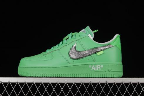 Off-White x Nike Air Force 1 Low Light Green Spark Metallic Silver DX1419-300