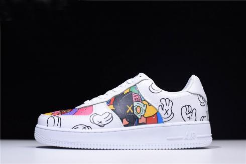 Supreme x Kaws x Nike Air Force 1 Mid Low White Graffiti AQ8099 300