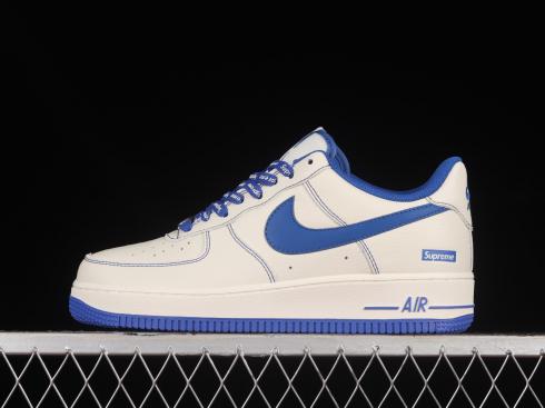 Supreme x Nike Air Force 1 07 Low Beige Royal Blue SU0220-010