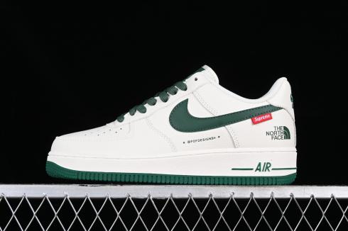 Supreme x The North Face x Nike Air Force 1 07 Low Off White Dark Green SU2305-002
