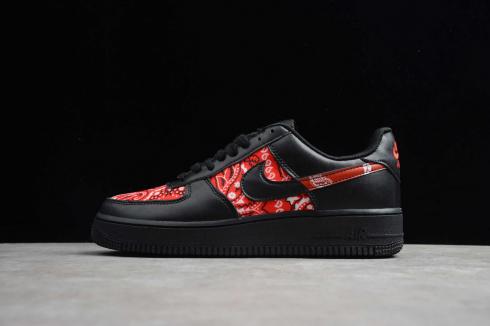 Travis Scott x Nike Air Force 1 Noise Black Red White BW9953-001