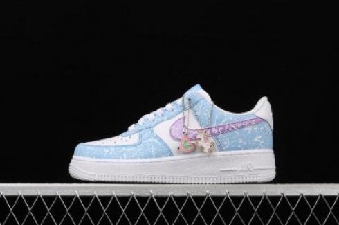 Wmns Nike Air Force 1'07 React QS Blue Purple White CZ6928-100