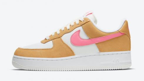 Wmns Nike Air Force 1 Low Flax White Pink Yellow DC1156-700