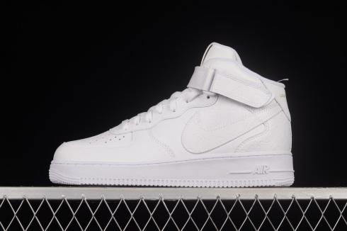 LV x Nike Air Force 1 07 Mid Triple White Metallic Gold CQ2319-100