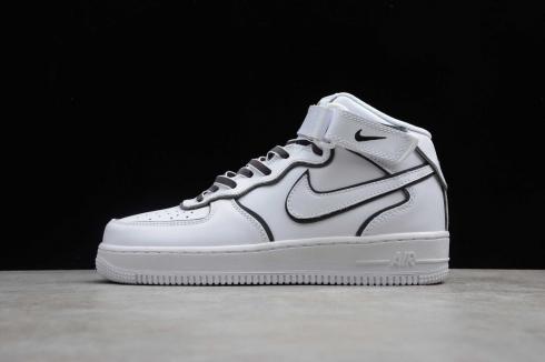 Nike Air Force 1'07 Mid White Black Chameleon 368732-810