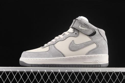 Nike Air Force 1 07 Mid Wolf Grey Dark Grey White Shoes CW2288-668