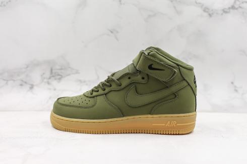 Nike Air Force 1 Mid Military Green Gum Black Shoes 922066-201