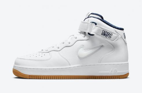Nike Air Force 1 Mid QS Jewel NYC White Midnight Navy DH5622-100