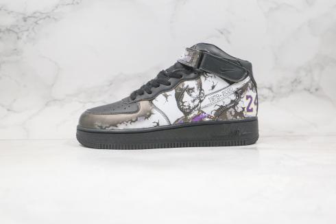 Nike Air Force 1 Mid x Kobe Black Purple White Shoes AQ8021-002