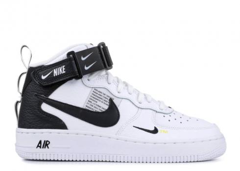 Nike Air Force Mid Lv8 Gs White Black Tour Yellow AV3803-100