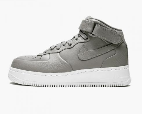 Nike Lab Air Force 1 Mid Light Charcoal White Mens Shoes 819677-001