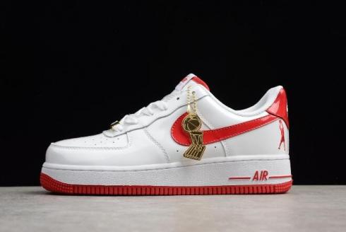 Mens and WMNS Nike Air Force 1 Retro CT16 QS White Red AQ4226 126