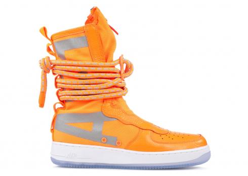 Nike Air Force 1 Sf Af1 High Orange White Total AA1128-800