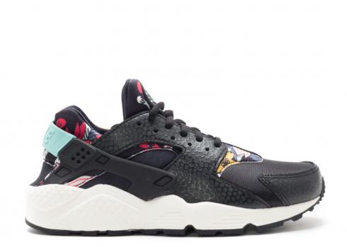 Womens Air Huarache Run Print Aloha Pack Sail Black Artisan Teal 725076-001