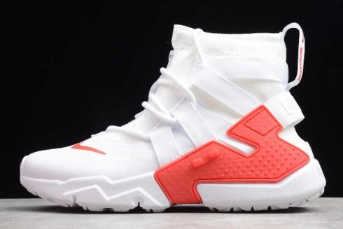2019 Nike Air Huarache Gripp White Red Shoes AO1730 016