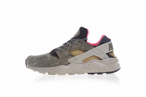 Nike Air Huarache Run Ultra ID Moss Green Brown And Pink 829669-336