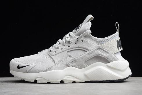Nike Air Huarache Run Ultra Suede ID Grey Black White 829669 101