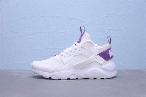 Nike Huarache Run Ultra GS White Purple Womens Casual Shoes 847568-015