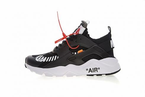 Off White x Nike Air Huarache Ultra Black White Orange AA3841-001