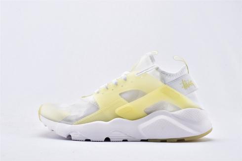 Wmns Nike Air Huarache Run Ultra White Yellow Running Shoes 875868-007