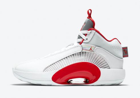 Air Jordan 35 Fire Red Alternate White Metallic Silver CQ4228-100