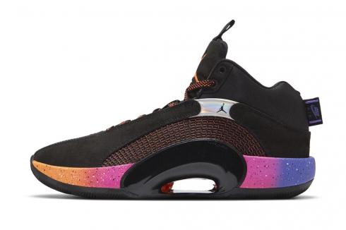 Air Jordan 35 Sunset Black Orange Metallic Sliver Multi-Color CQ4228-004