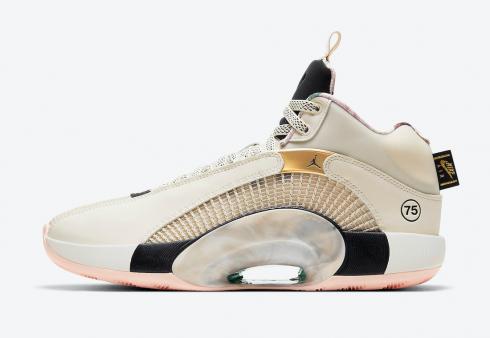 Air Jordan 35 XXXV Paris Pale Ivory Metallic Gold Black DD3668-100