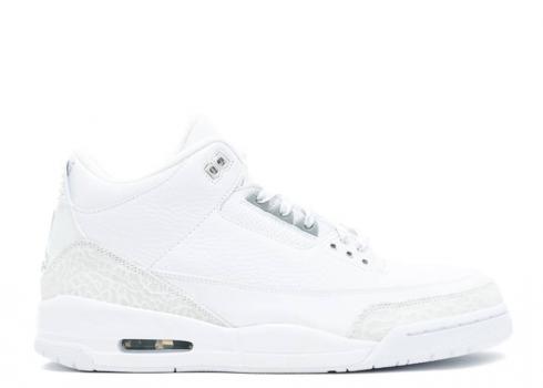 Air Jordan 3 Retro Silver Anniversary White Metallic 398613-102