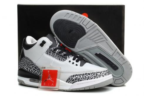 Nike Air Jordan III Retro 3 Shoes Unisex White Black Grey 136064