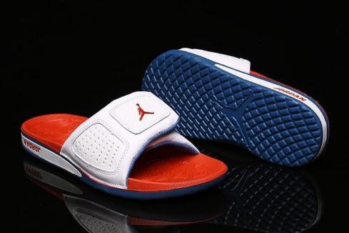 New Air Jordan Hydro 3 III Retro White Fire Red True Blue Sandals 854556 100