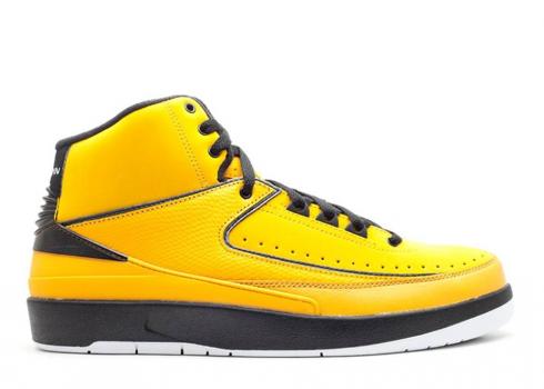 Air Jordan 2 Retro Qf Candy Yellow Black White Del Sol 395709-701