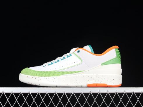 Titan x Air Jordan 2 Low Sail Safety Orange Chlorophyll Coconut Milk DV6206-183