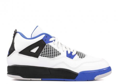 Air Jordan 4 Retro Ps Motorsport Blue Black White Royal 308499-117