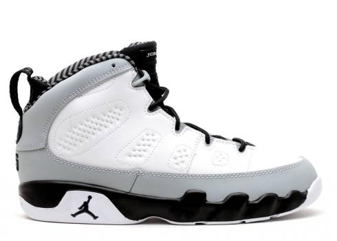 Air Jordan 9 Retro Bp Ps Barons Wolf White Black Grey 401811-116