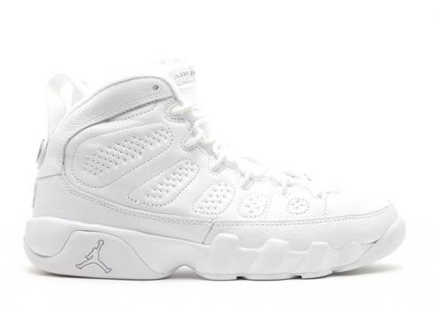 Air Jordan 9 Retro Gs 25th Anniversary White Silver Metallic 302359-106