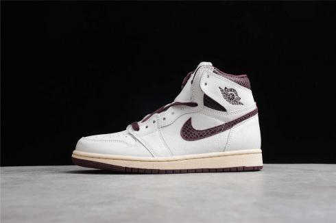 A Ma Maniere x Air Jordan 1 High OG Burgundy Crush White DO7097-100