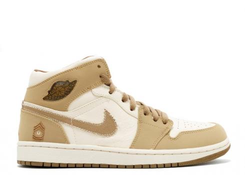 Air Jordan 1 Armed Forces Pearl White Walnut Hay 325514-221