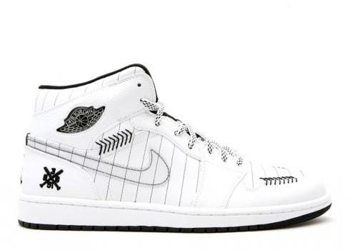 Air Jordan 1 Baron White Black Silver 325514-102