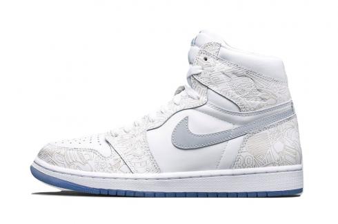 Air Jordan 1 High - Laser White Metallic Silver 705289-100