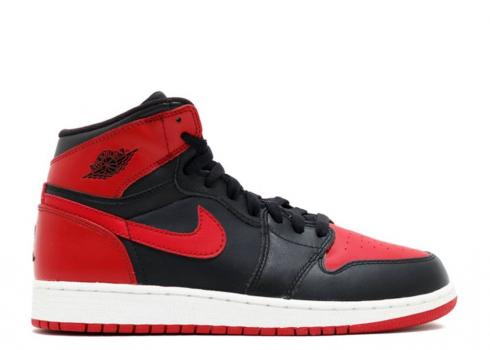 Air Jordan 1 High Retro Gs Chicago Bulls Black Varsity Red 332558-061