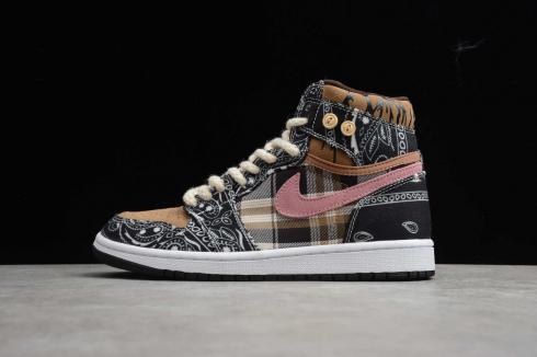 Air Jordan 1 High Zoom R2T Black Brown Pink Brun Rose CT4487-001