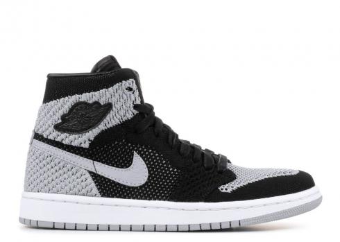 Air Jordan 1 Retro Hi Flyknit Bg Shadow Wolf White Black Grey 919702-003