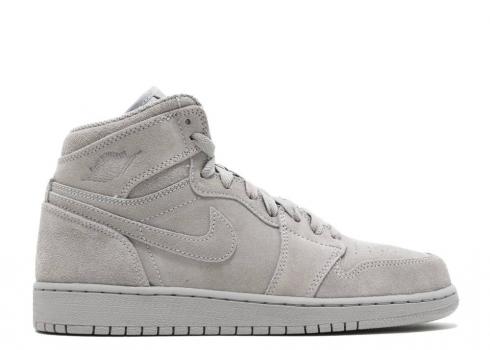 Air Jordan 1 Retro High Bg Gs Grey Suede Wolf 705300-031