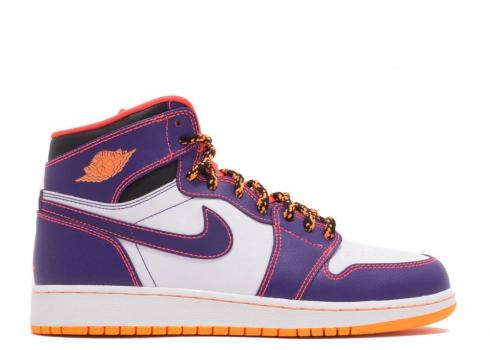 Air Jordan 1 Retro High Bg Tasmanian Devil Brown Court Purple Bright Crimson White 705300-507