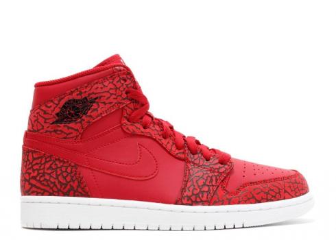 Air Jordan 1 Retro High Elephant Print Gym White Red Team 839115-600