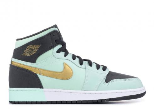 Air Jordan 1 Retro High Gg Gold Foam Metallic White Mint Anthracite 332148-300