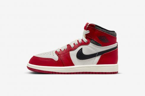 Air Jordan 1 Retro High OG PS Chicago Lost and Found Varsity Red Black Sail Muslin FD1412-612
