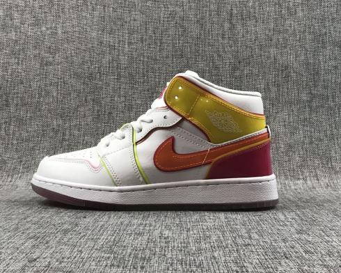 Air Jordan 1 Retro High OG SP White Yellow Red Multi-Color Shoes CV4811-100