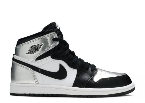 Air Jordan 1 Retro High Og Ps Silver Toe White Black Metallic CU0449-001