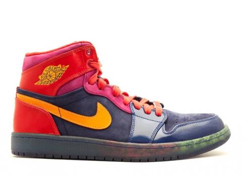 Air Jordan 1 Retro High Yots Year Of The Snake Blackened Hyper Red Blbrght Citrus 598041-425